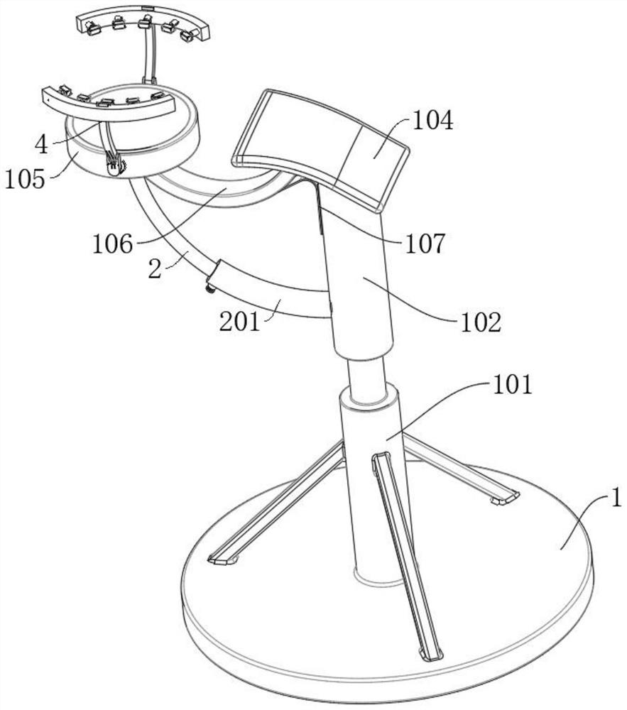 Head supporting and positioning device for neurosurgery department