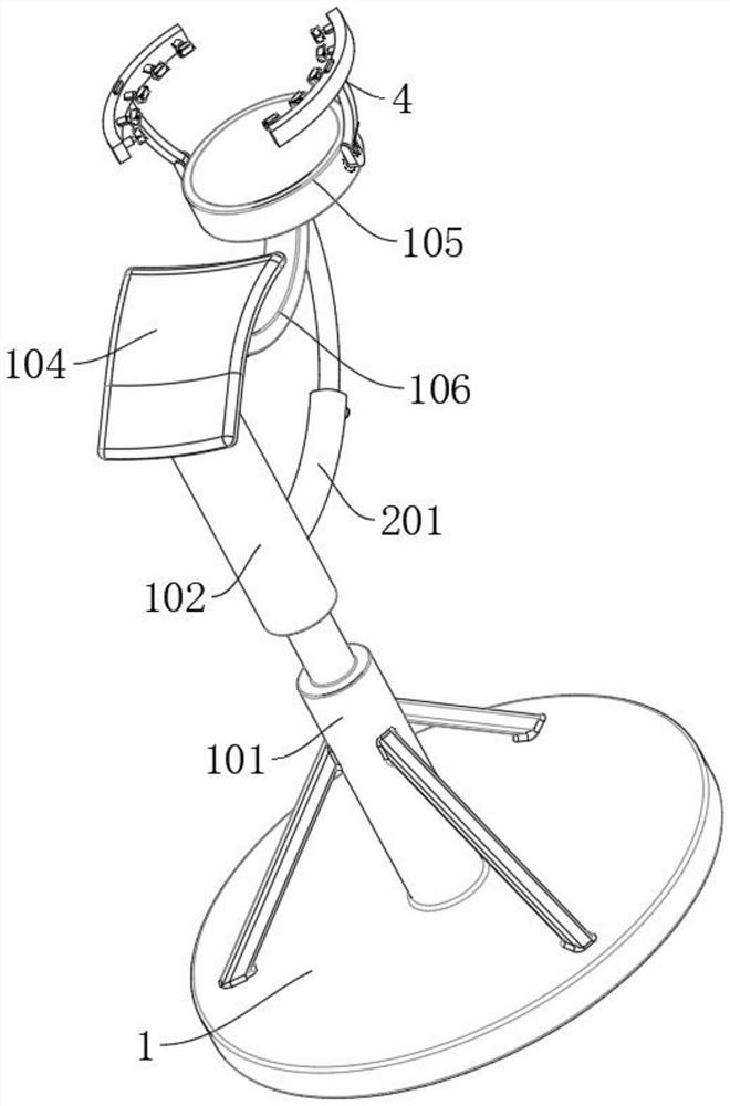 Head supporting and positioning device for neurosurgery department