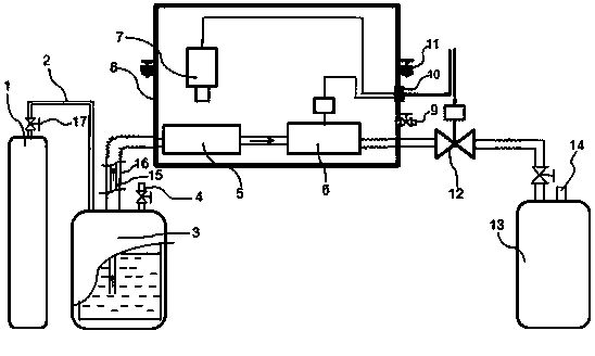 Visual minitype fluid cavitation testing device