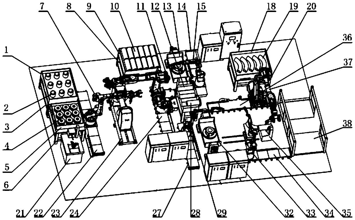 Short pipe-flange/sleeve/elbow full-automatic coupling and welding workstation