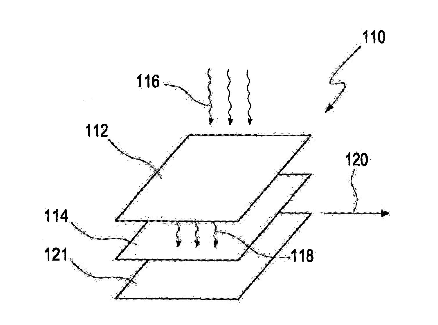 Detector for the detection of ionizing radiation