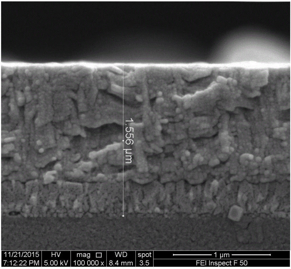 Method for preparing organic perovskite methyl amino lead iodide film by two-step method