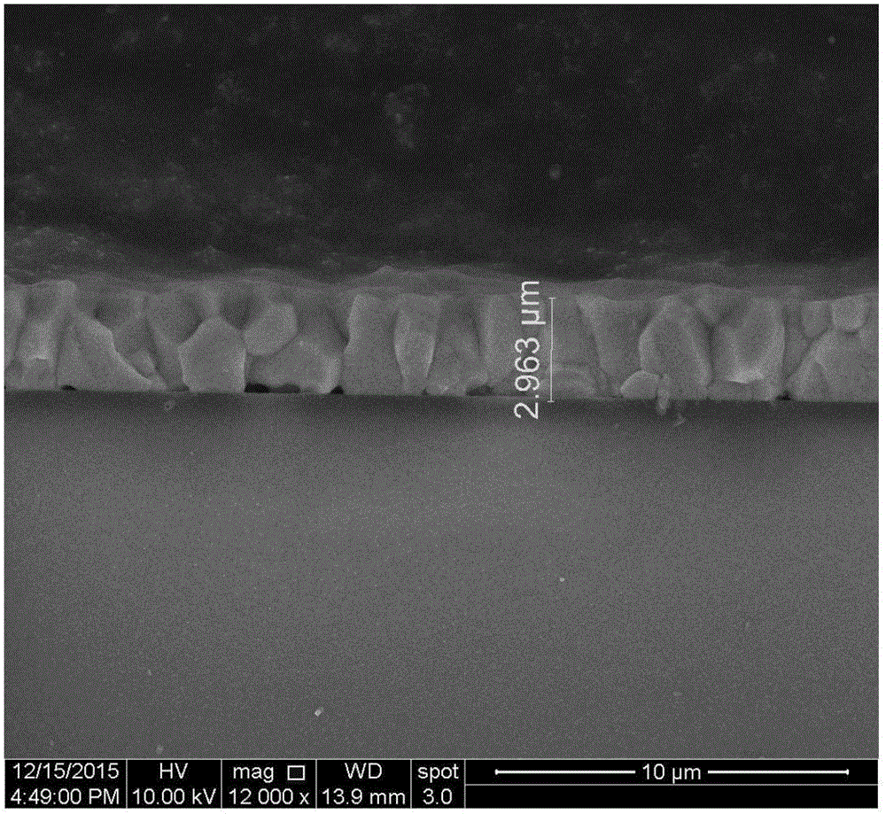 Method for preparing organic perovskite methyl amino lead iodide film by two-step method