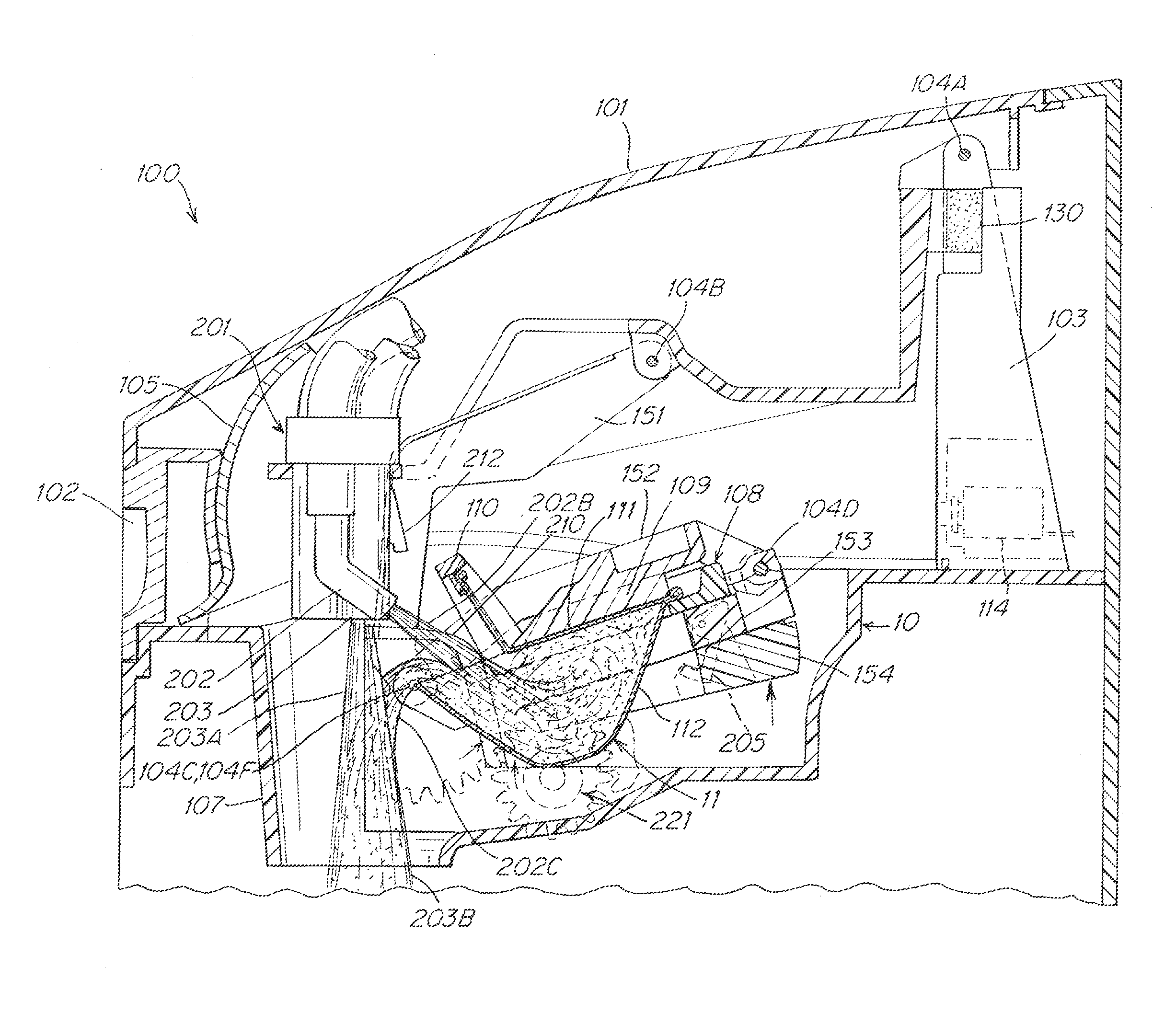 Capsule based system for preparing and dispensing a beverage