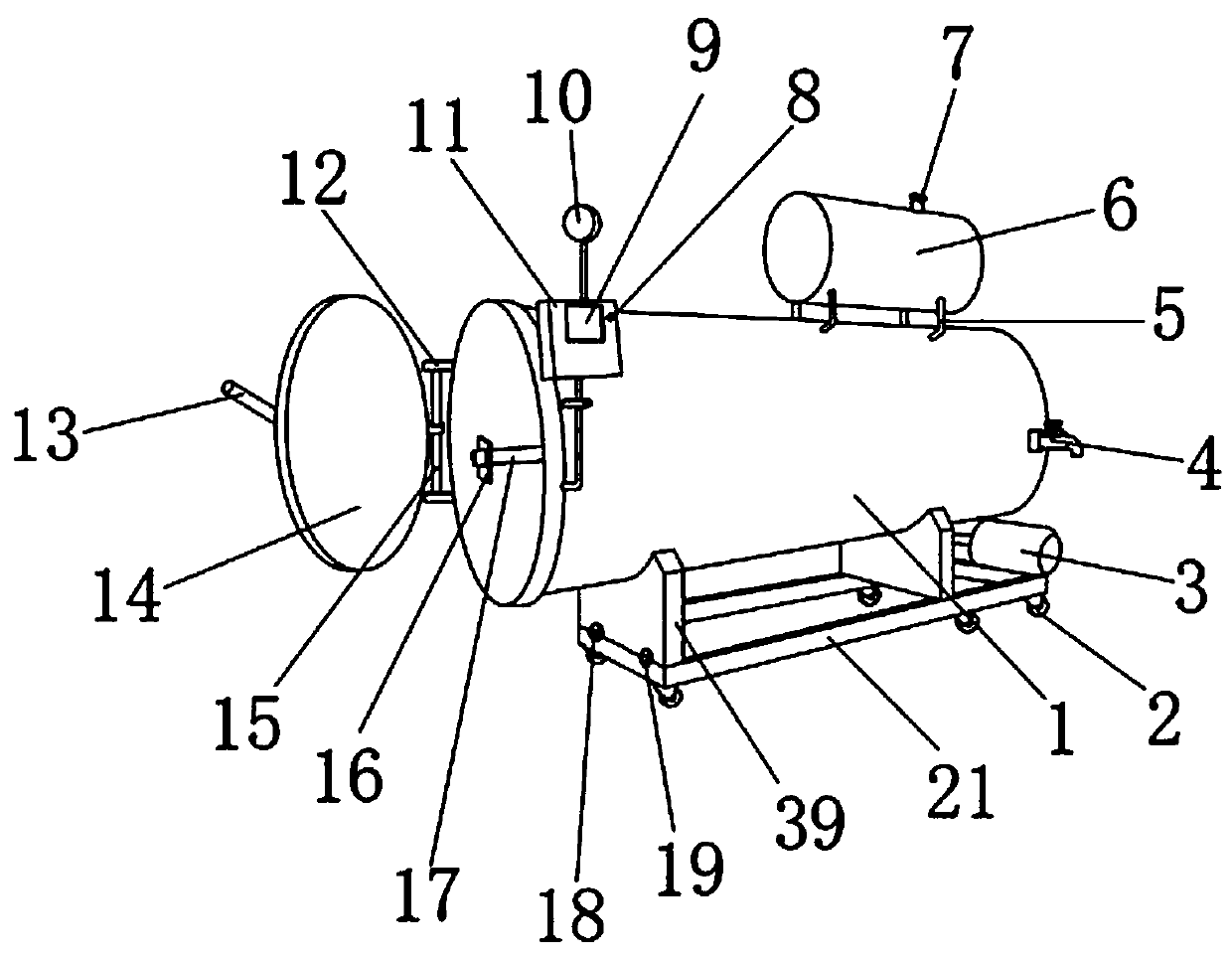 Continuous spray sterilizing mechanism used for processing of meat product