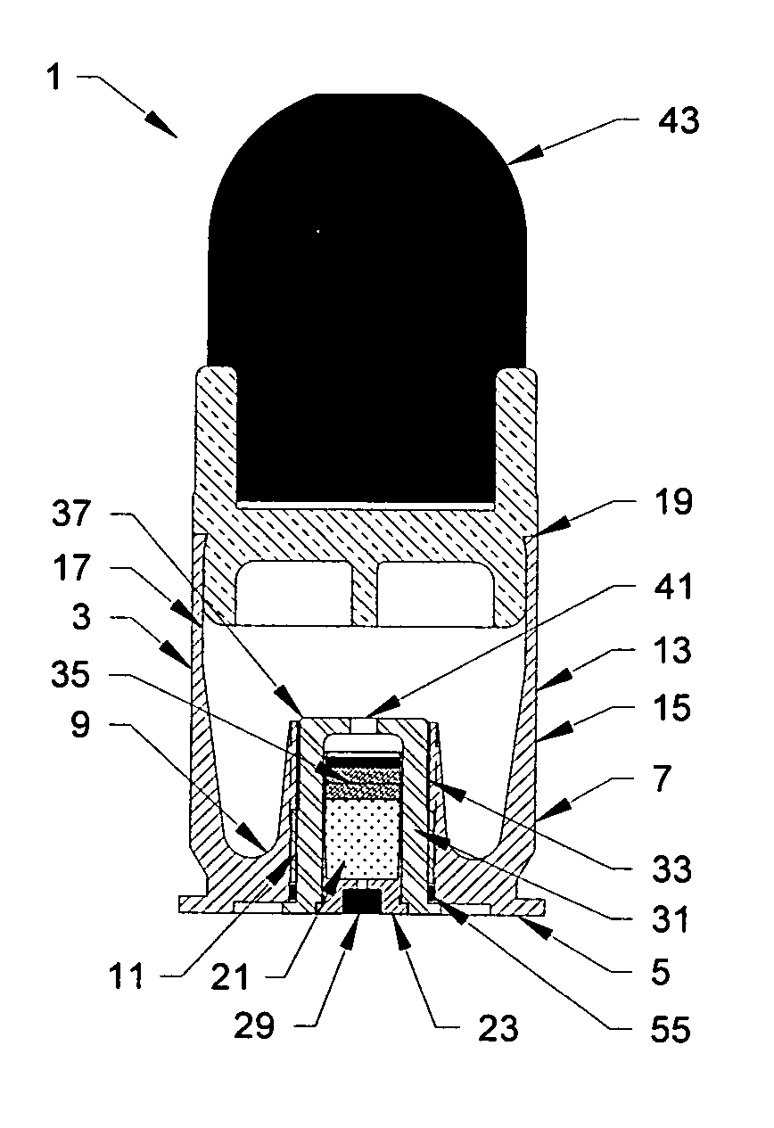 Reloadable non-lethal training cartridge