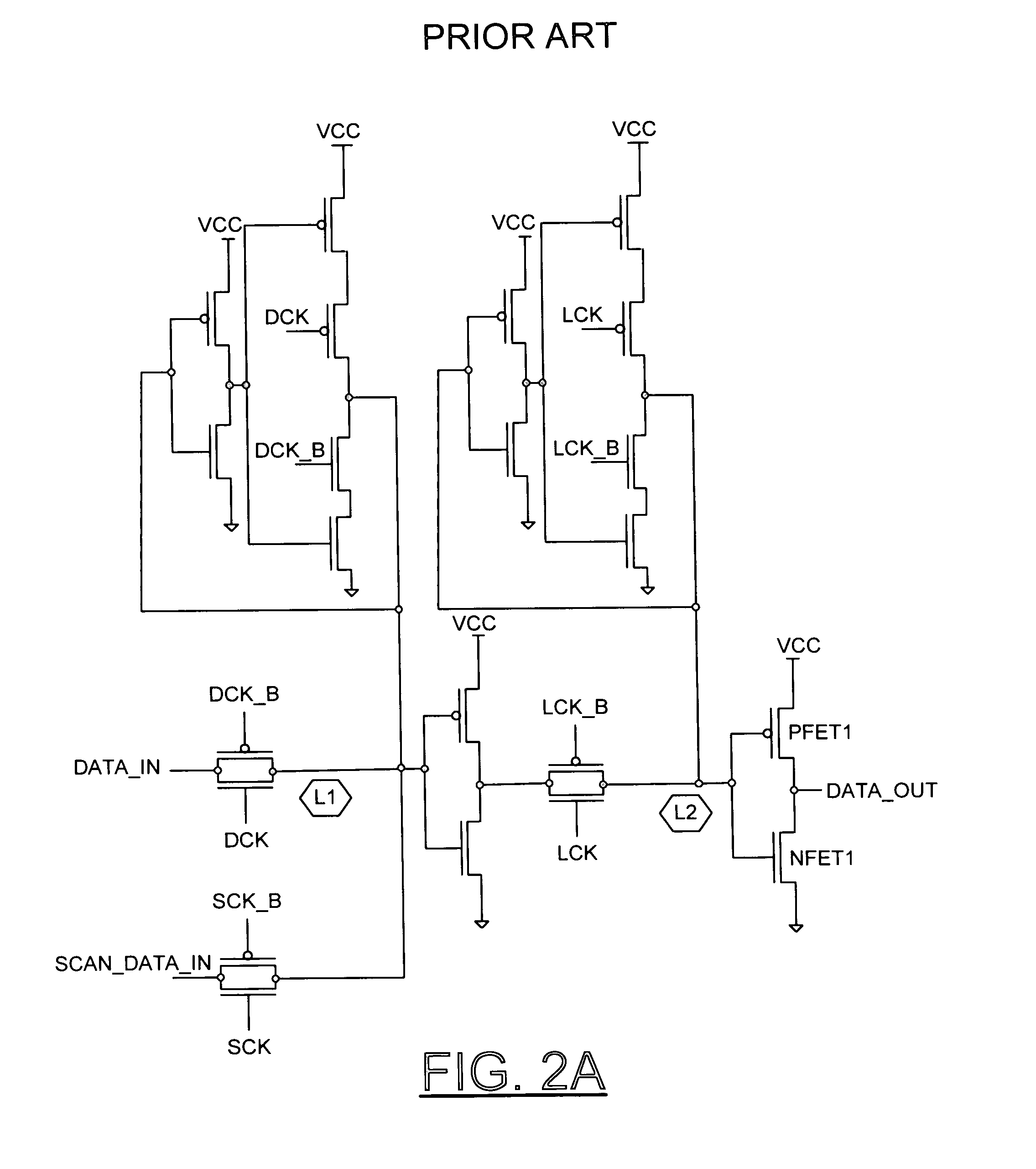 Method and apparatus for controlling AC power during scan operations in scannable latches