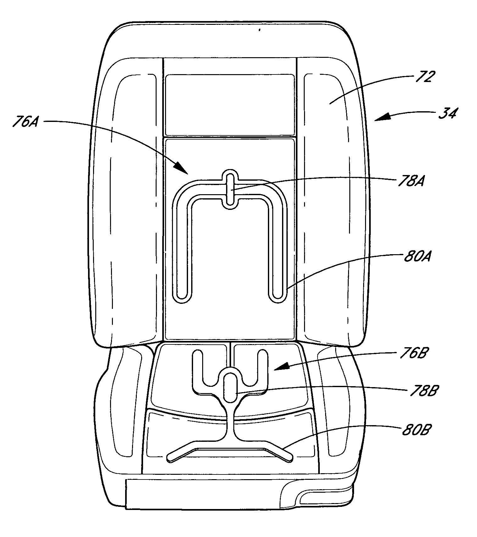 Vehicle seat with thermal elements