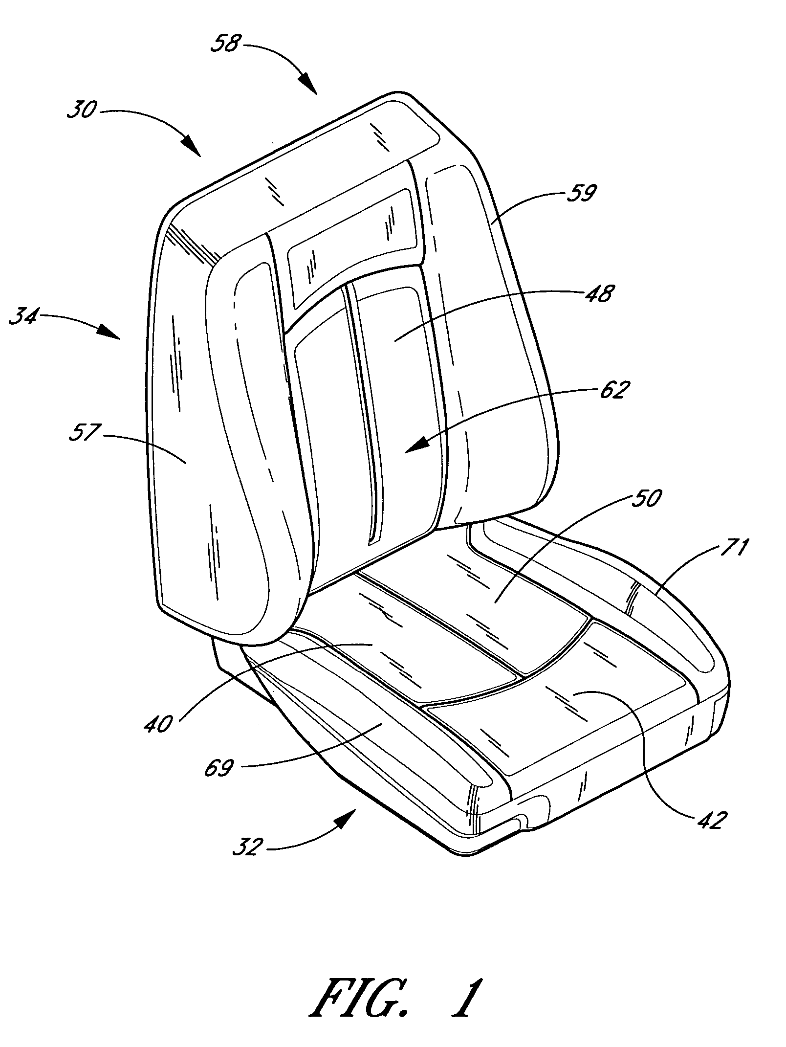 Vehicle seat with thermal elements