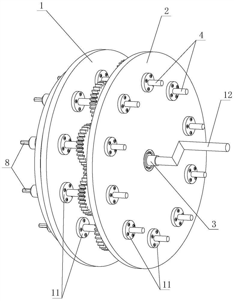 A fast loading and unloading device for screws when changing blades of an internal circular slicer