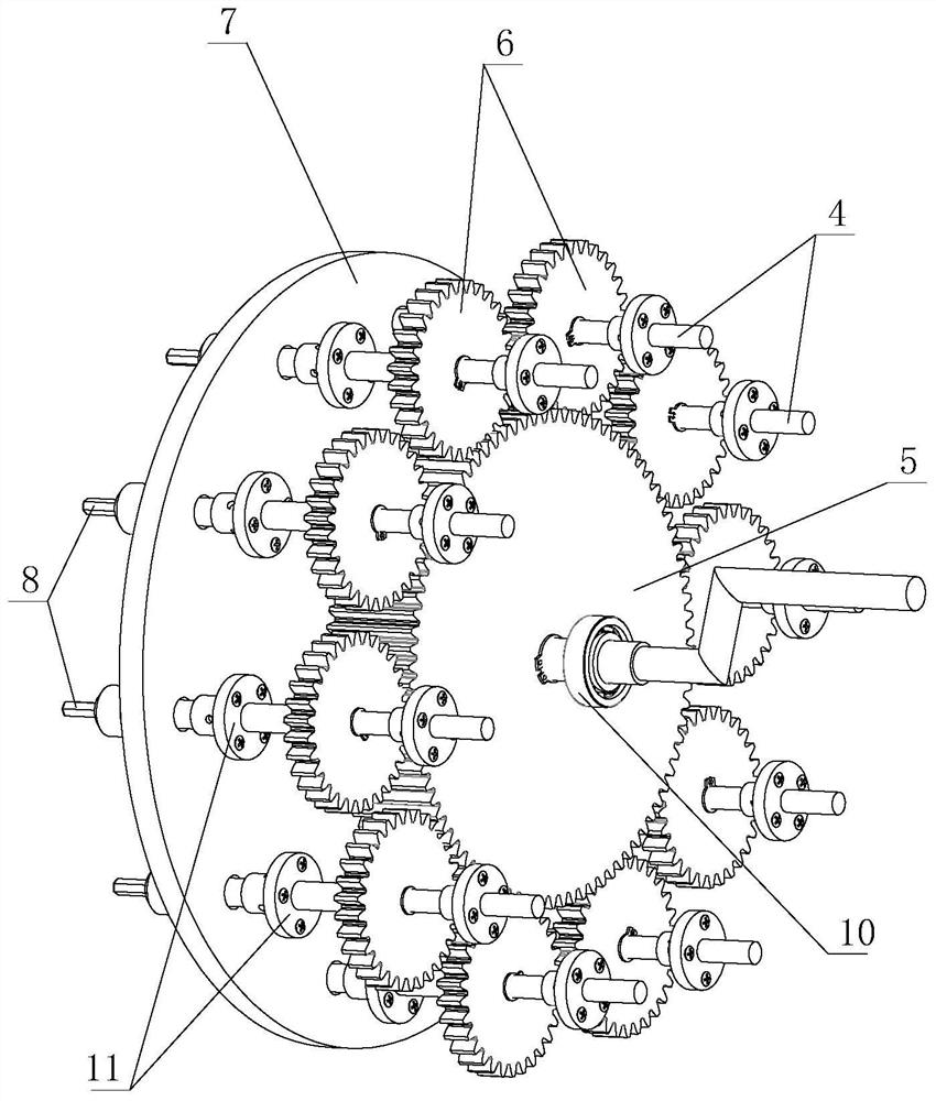 A fast loading and unloading device for screws when changing blades of an internal circular slicer