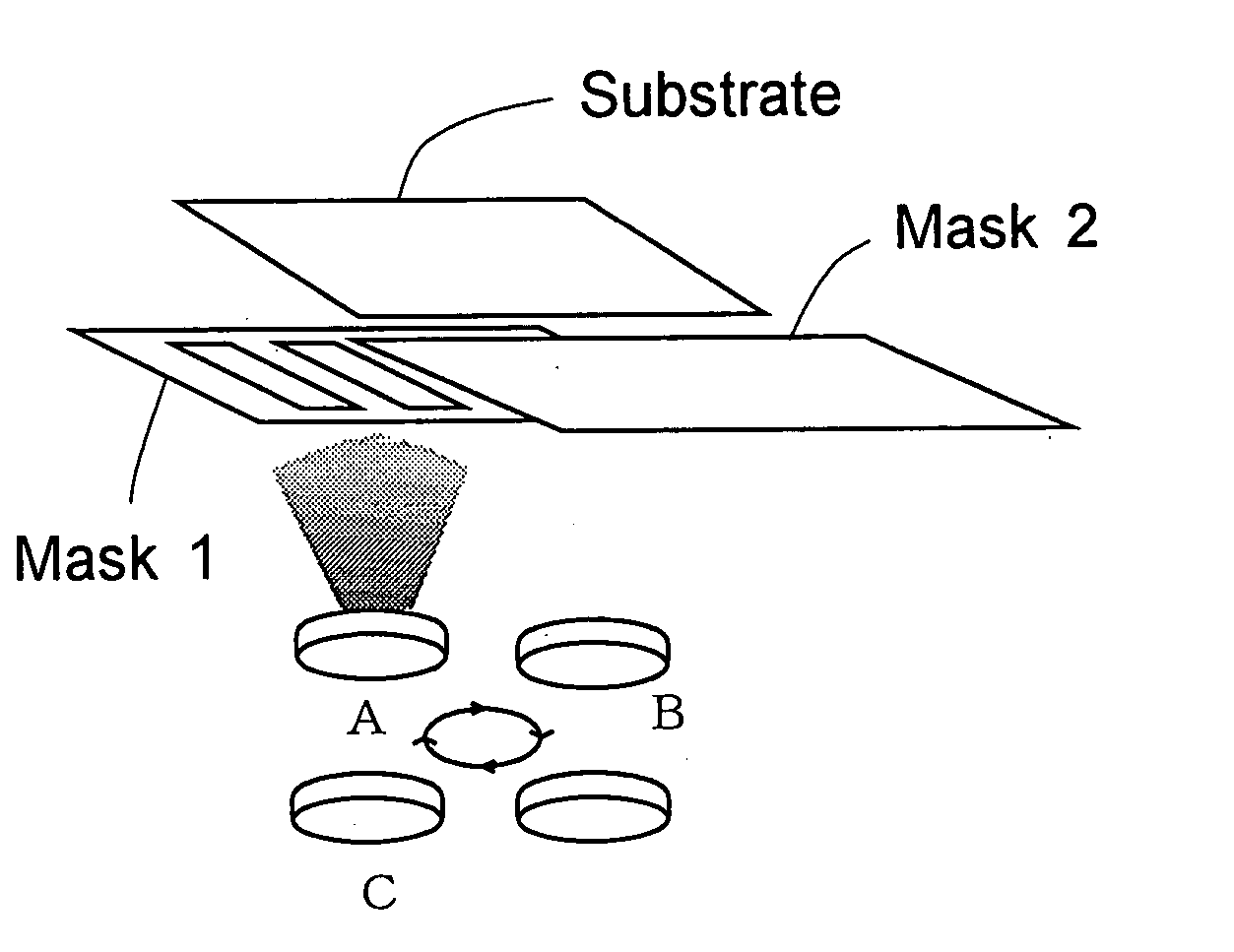 Masking mechanism for film-forming device