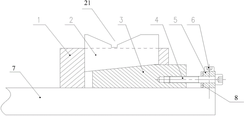 Double boring bottom cylinder supporting tool