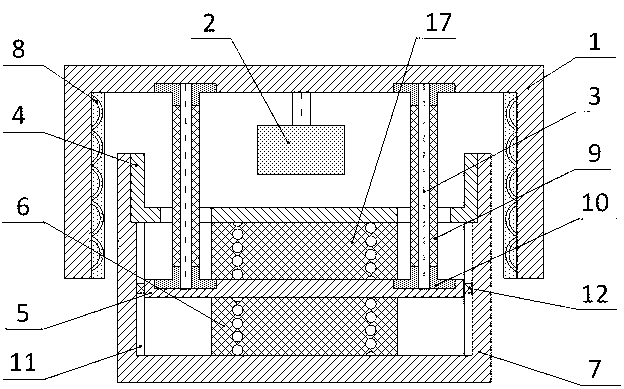 Compression bar type passive low-frequency three-dimensional vibration isolator