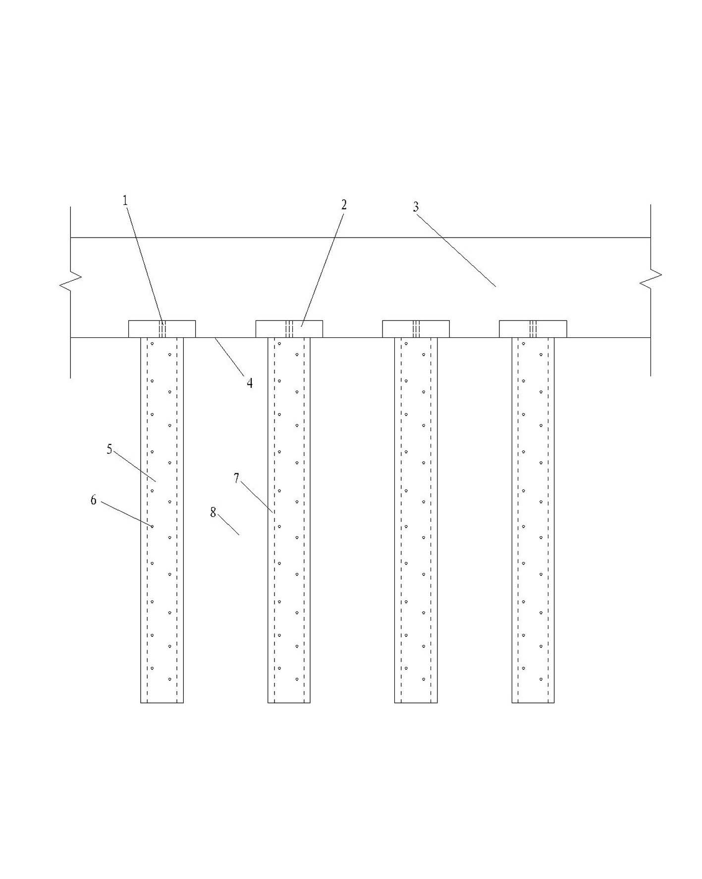 Treatment method of drainage pipe pile composite foundation