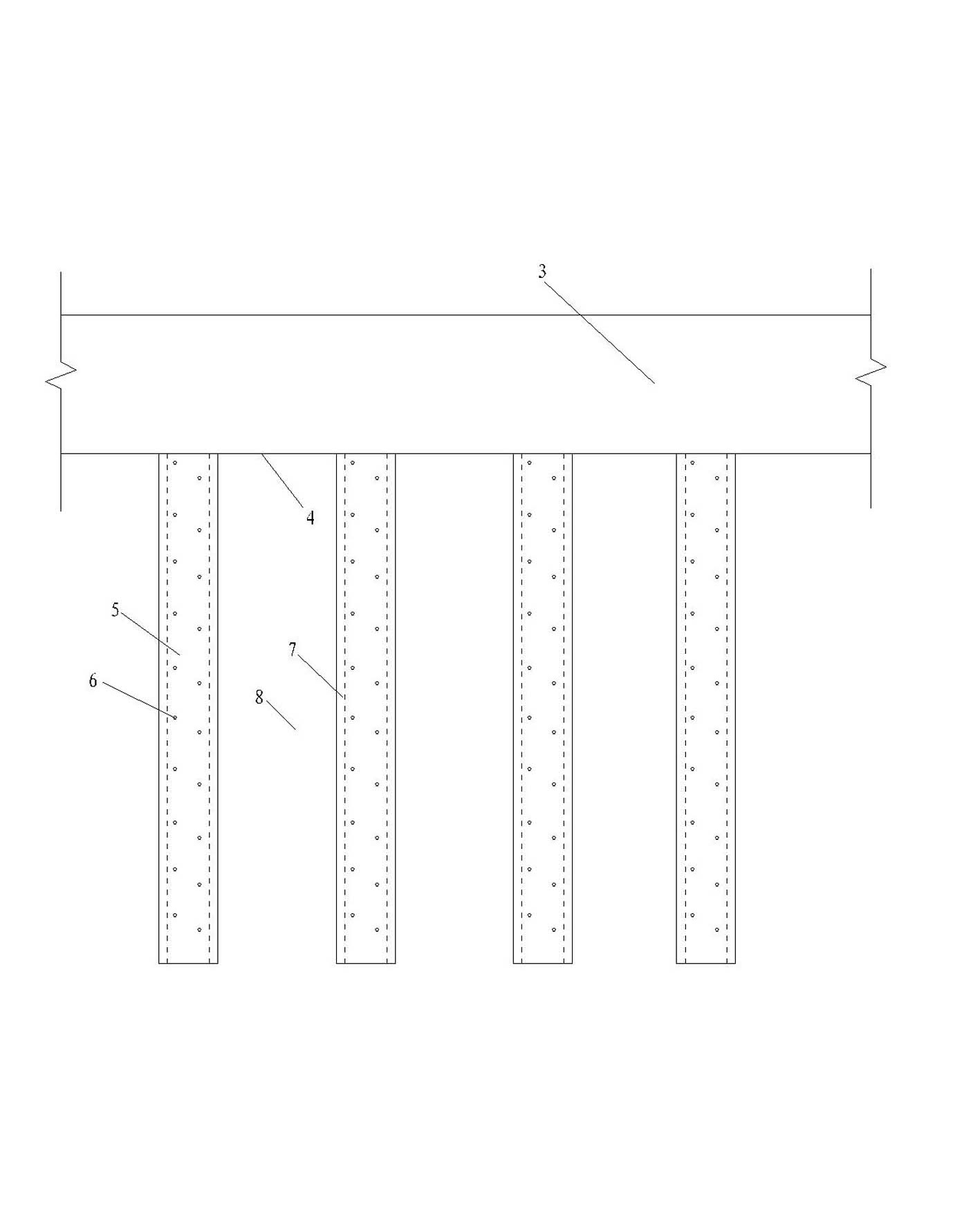 Treatment method of drainage pipe pile composite foundation