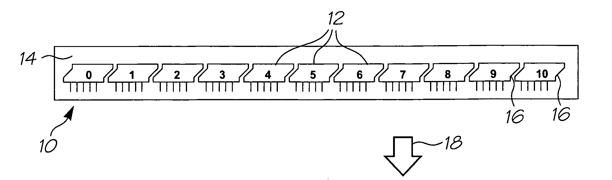 Printhead IC with multi-stage print data loading and firing