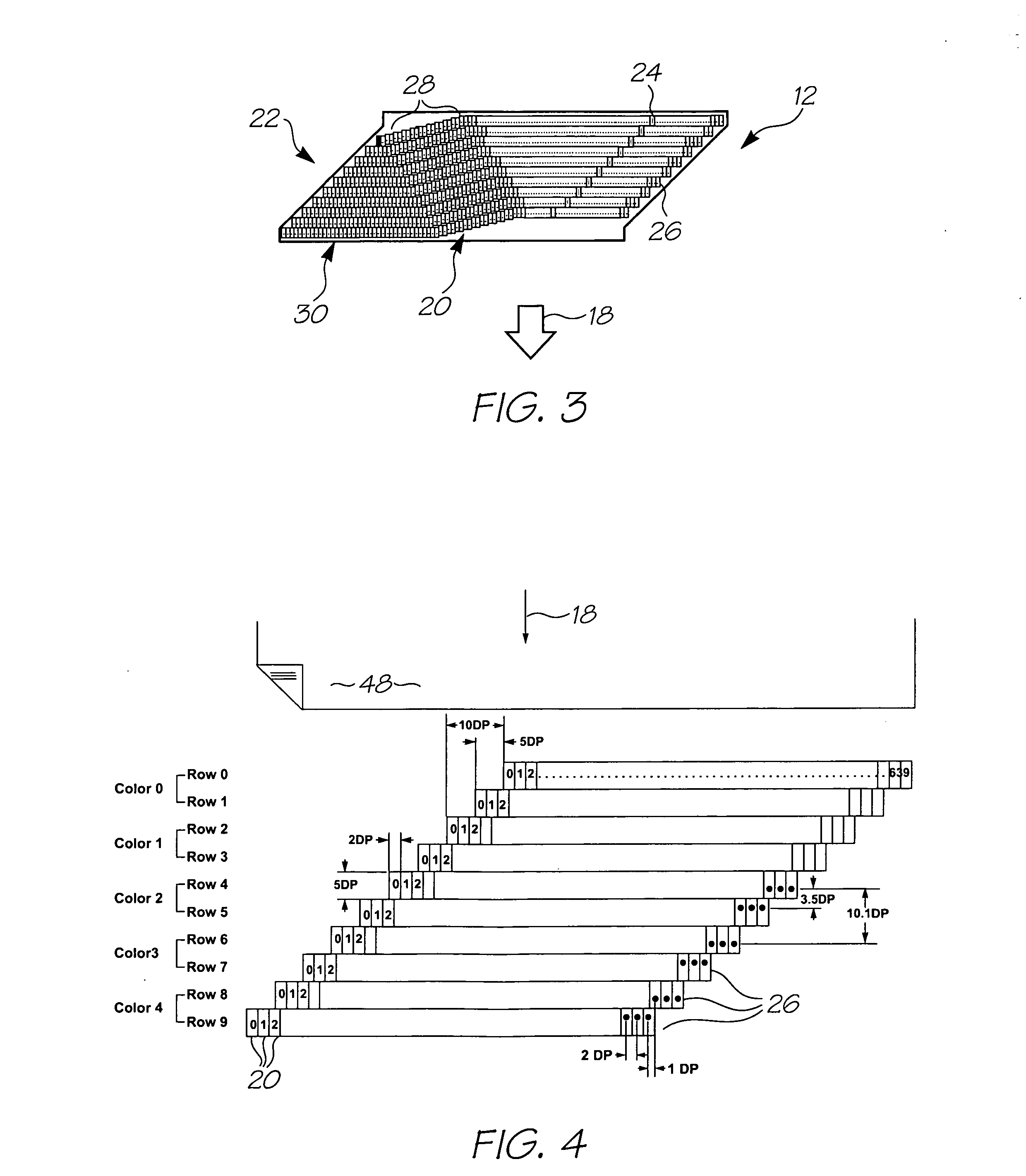 Printhead IC with multi-stage print data loading and firing