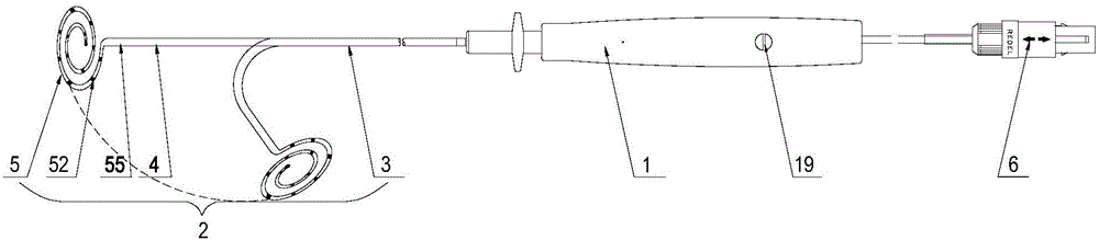 Magnetic-positioning ring mapping electrode catheter provided with sensor and disc-like spiral structure at head end