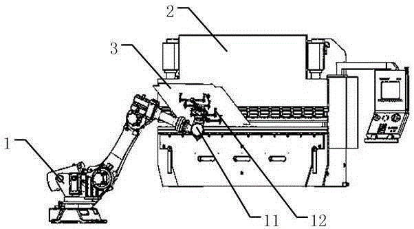 Automatic bending system and method for robot