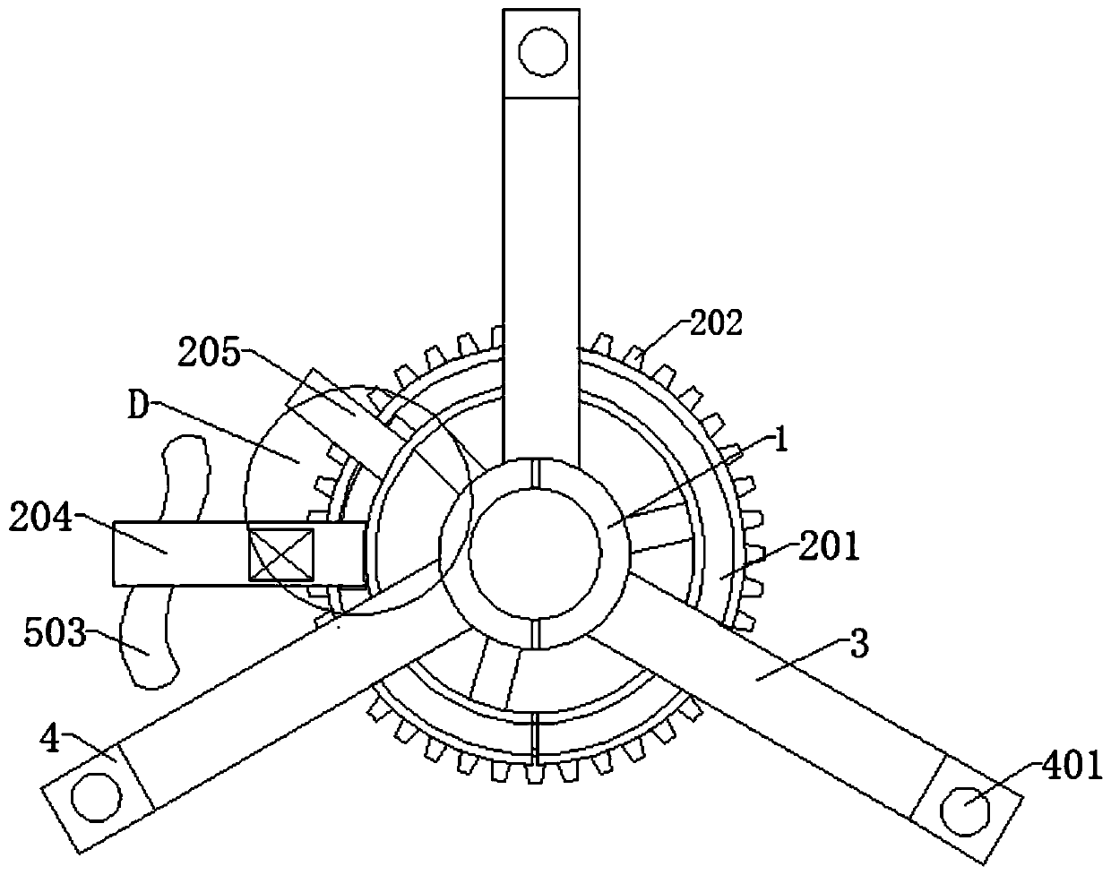 Filling-soil compactor for forestry afforestation use