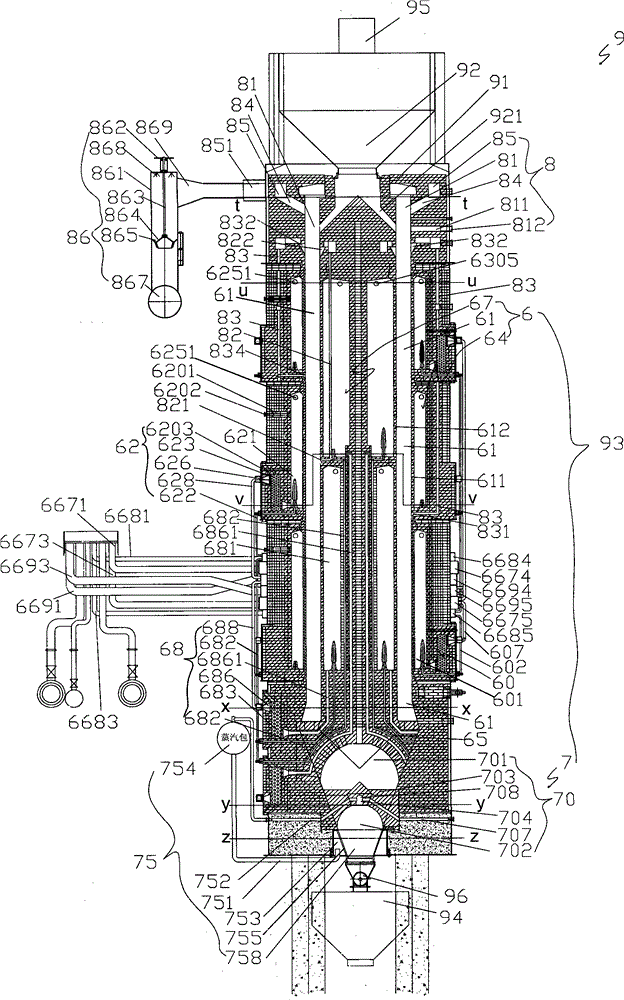 Coal gangue pyrolysis gasifying method