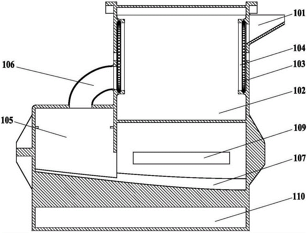 Three-time separating seed extractor for seed melons