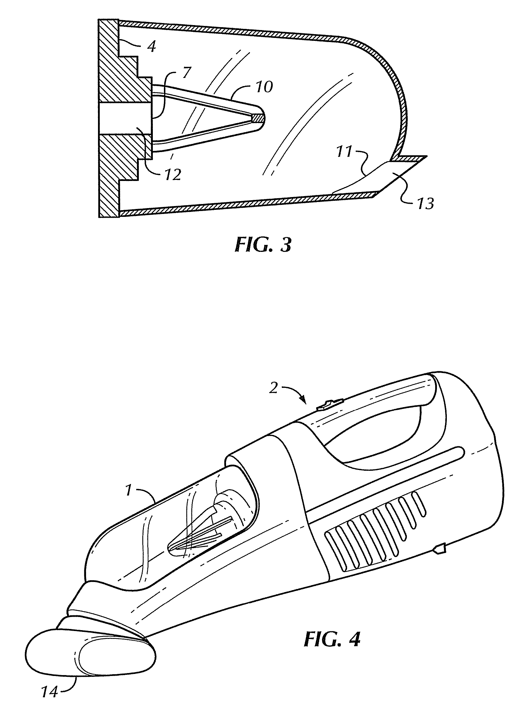 Cyclonic chamber for air filtration devices