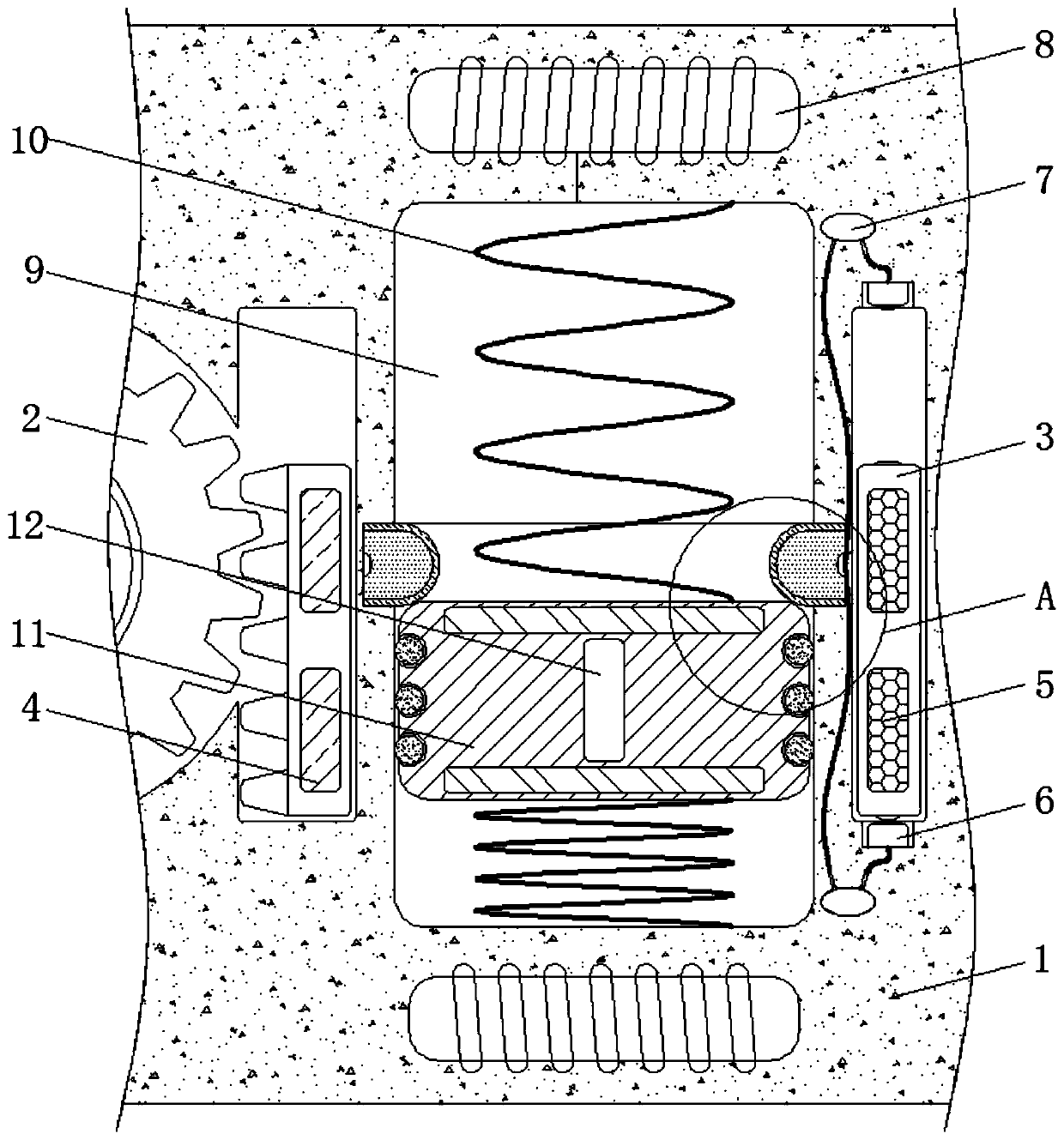 Motor protecting device based on electromagnetic attraction and turbid liquid limiting