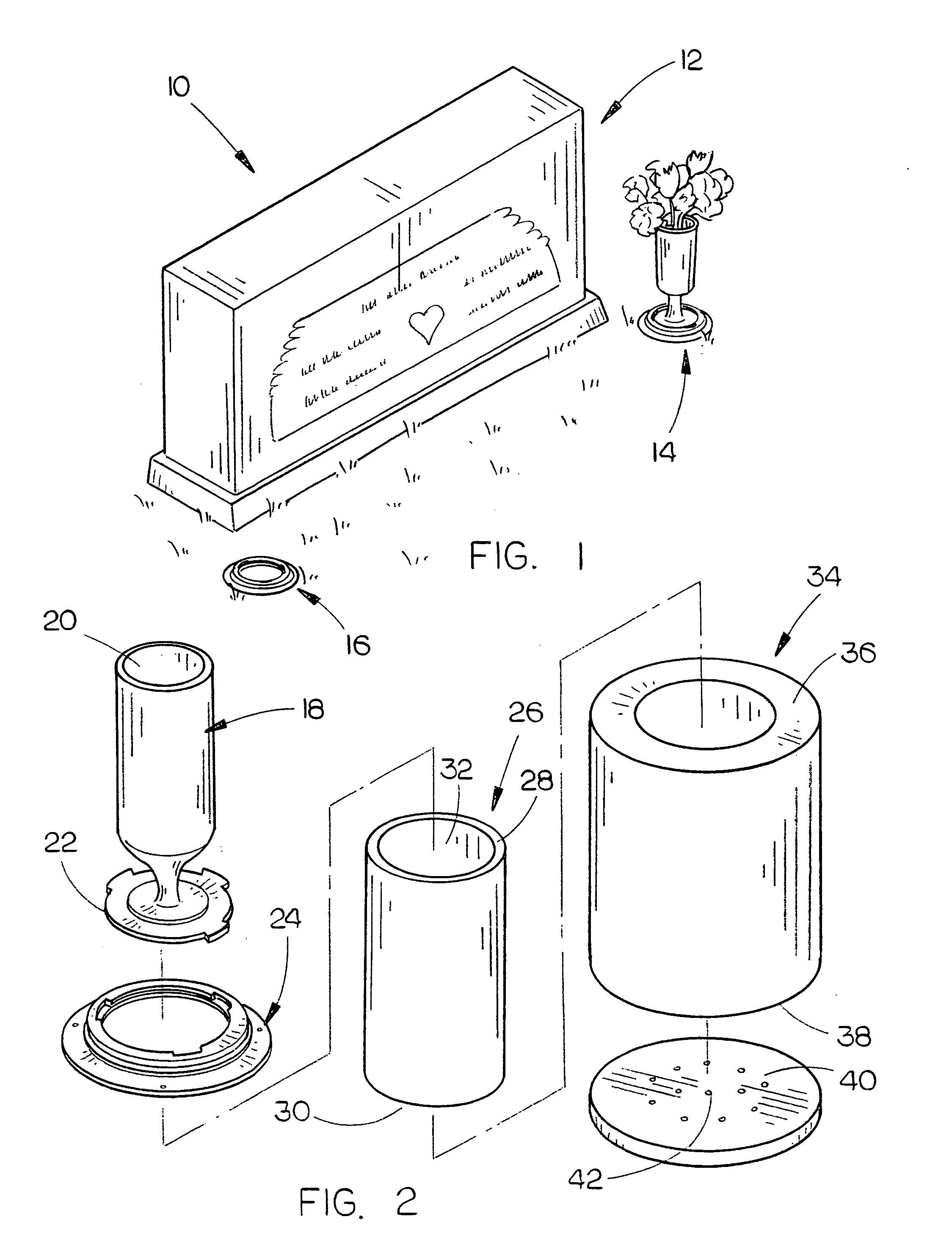 Universal Underground Receptacle for a Cemetery Flower Vase Cylinder