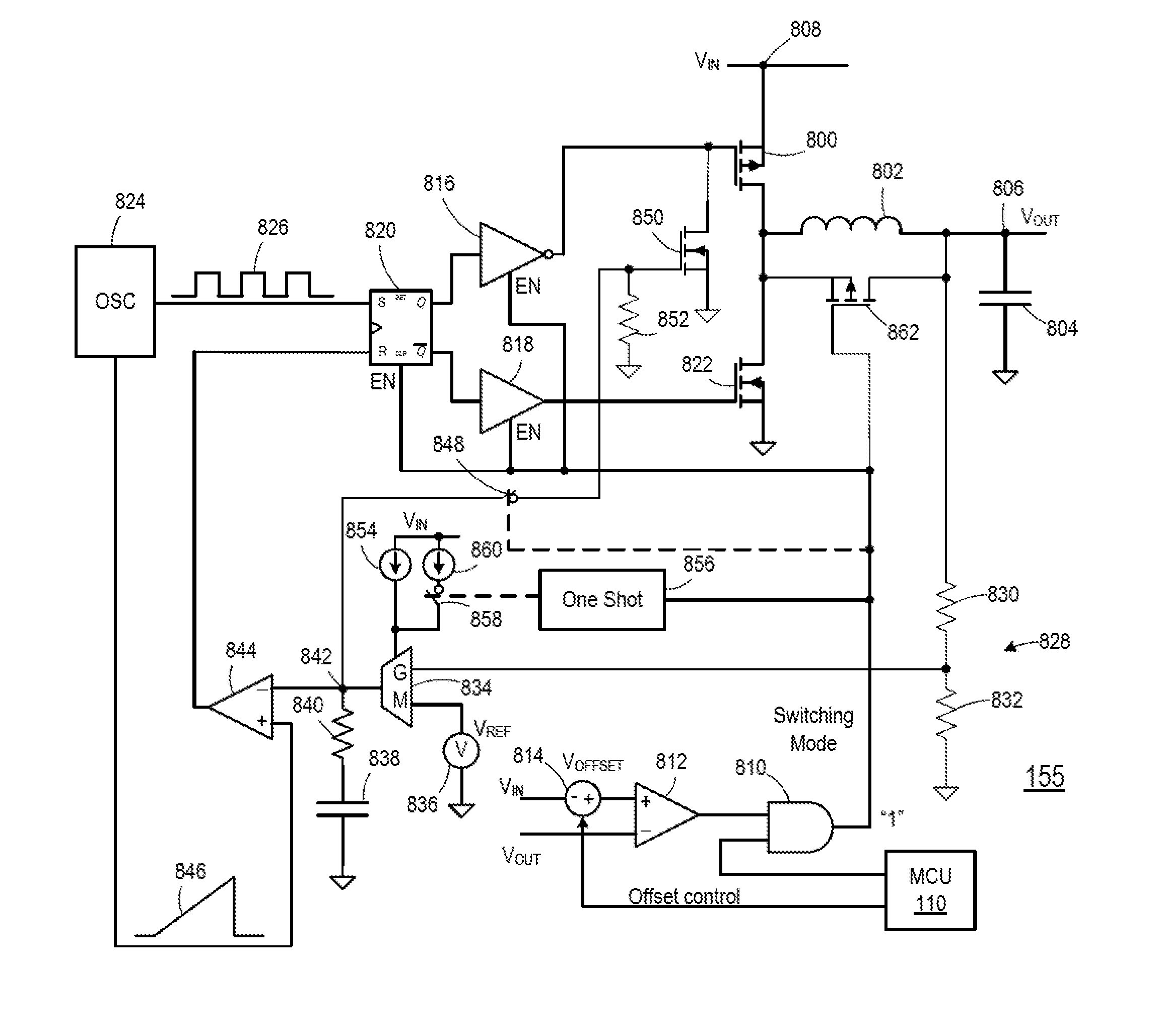 Voltage regulator with switching and low dropout modes