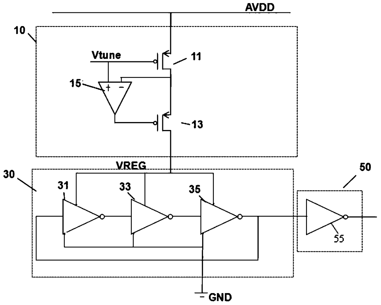 Ring Voltage Controlled Oscillator Circuit