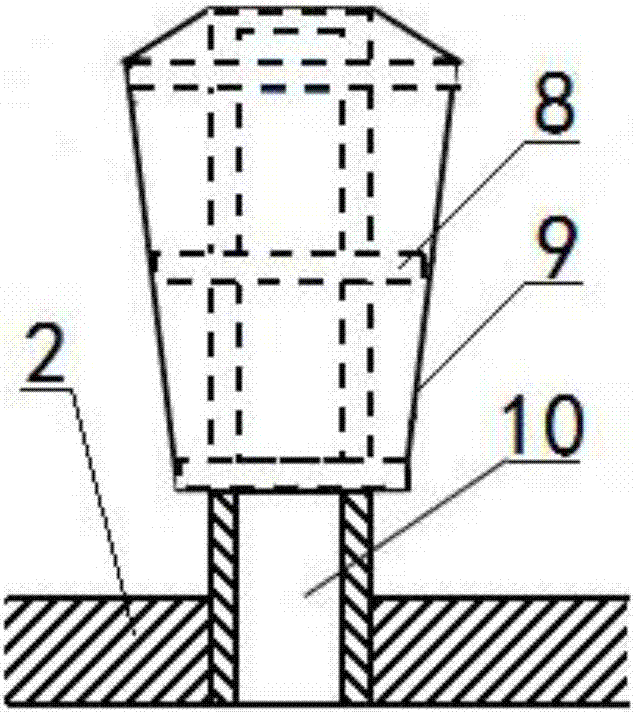 Device for carrying out fluoride removal in zinc waste electrolyte