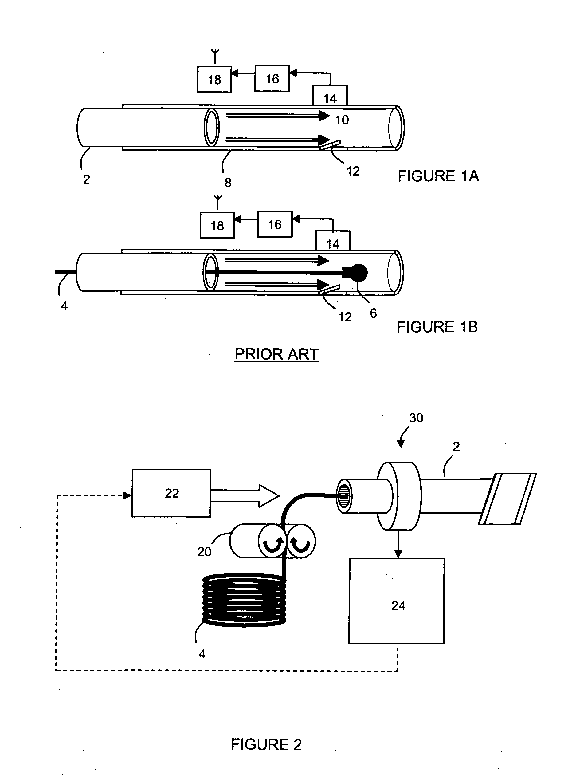 Passive remote detection of gas flow and cable arrival