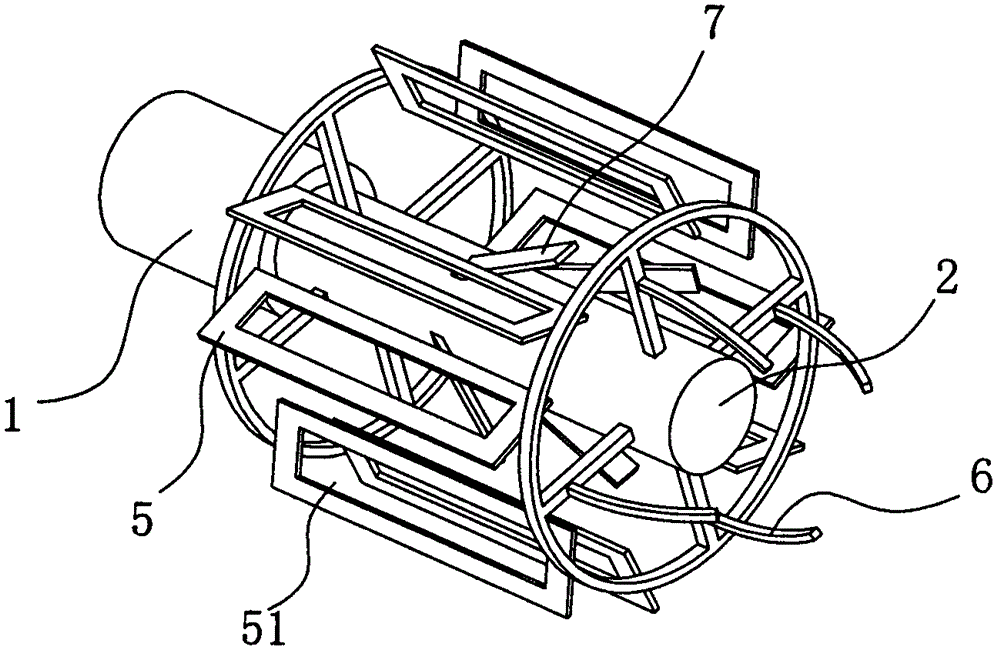 High-efficiency cutting knife structure of grass cutter