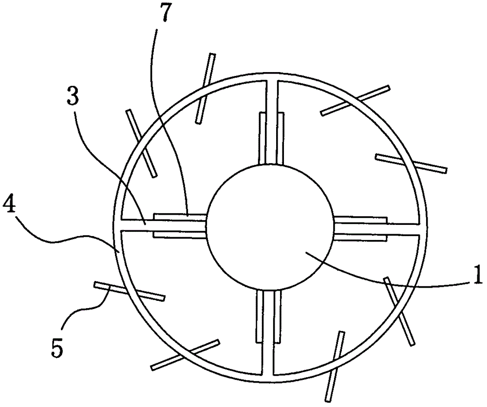 High-efficiency cutting knife structure of grass cutter