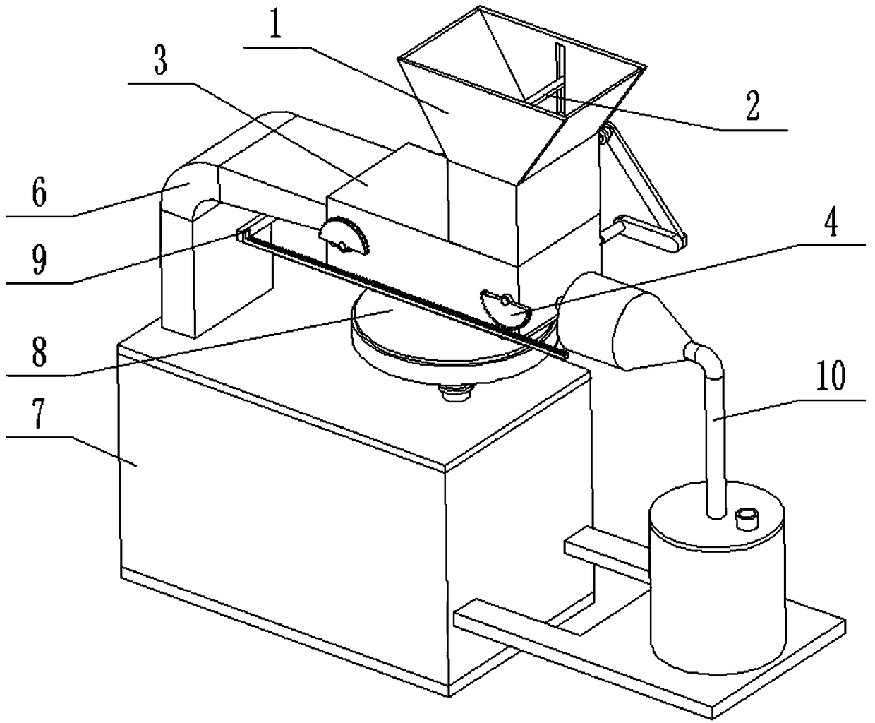 Distribution type garbage treating device free of emission of low temperature pyrolysis gas