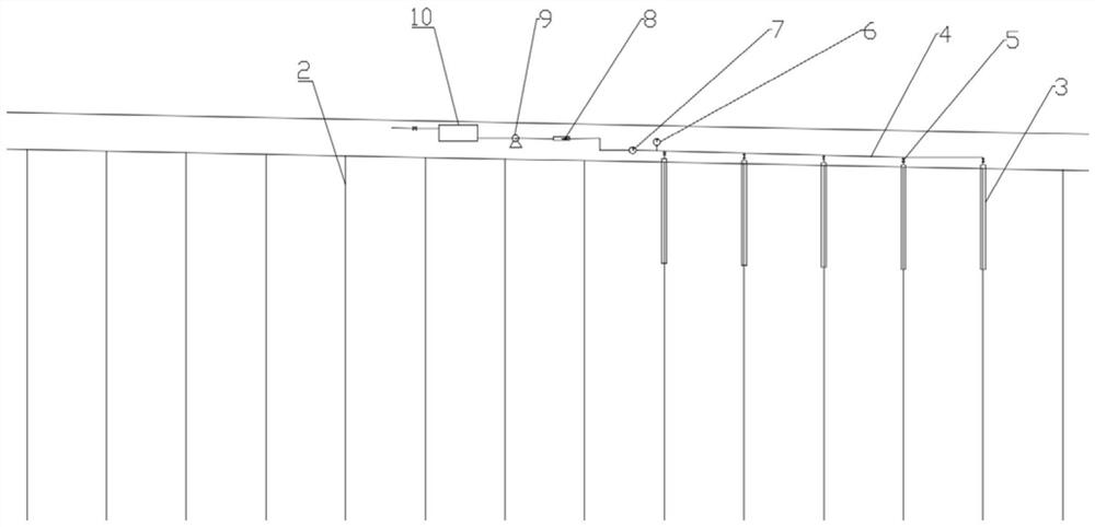 Roadway-mining face collaborative water injection structure for dust fall of coal mine and use method thereof