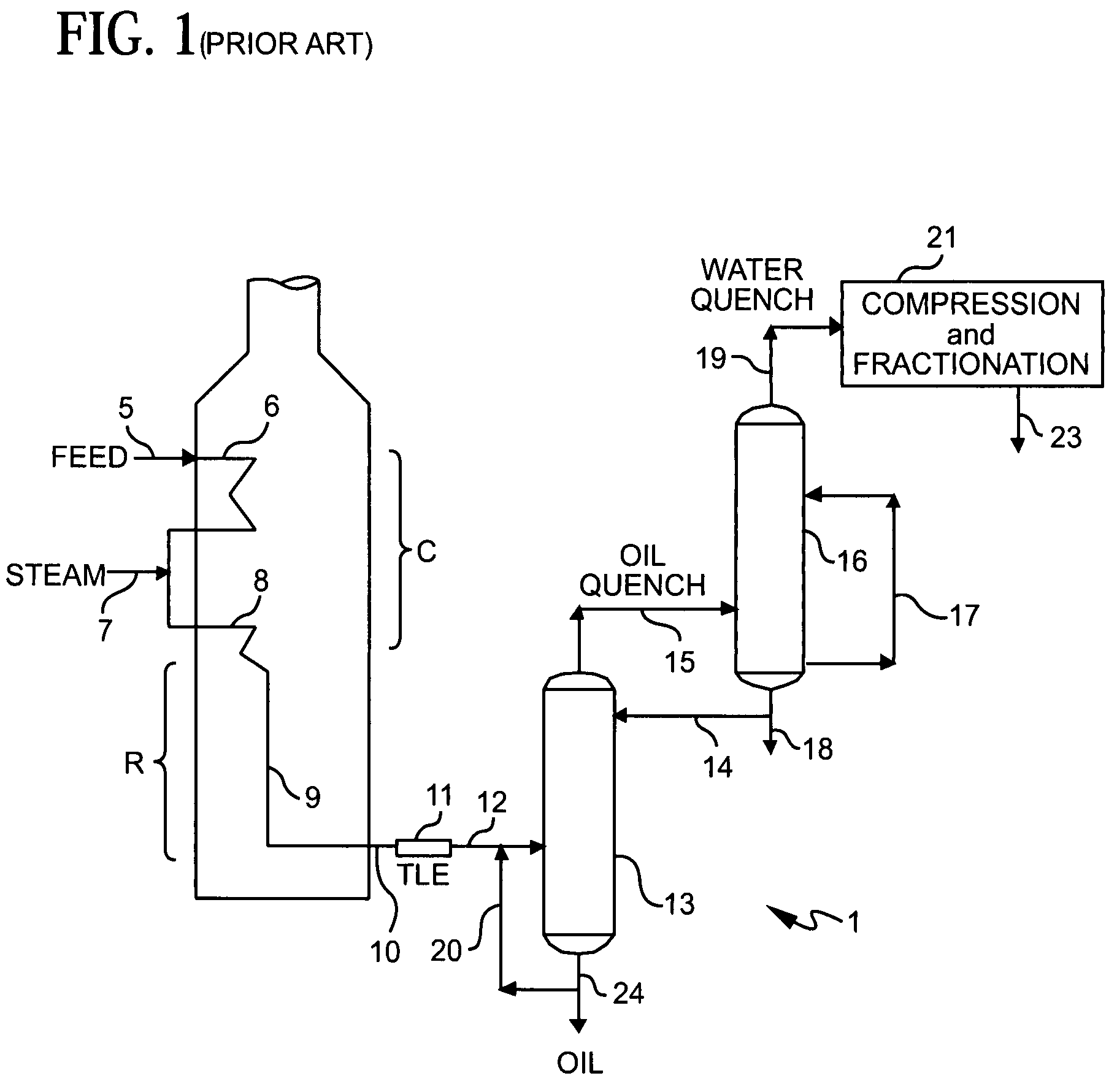 Olefin production utilizing a feed containing condensate and crude oil