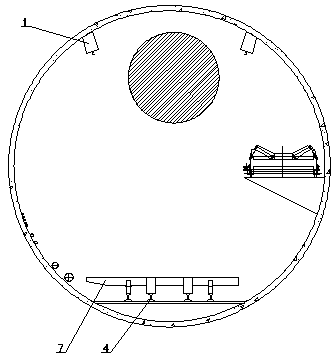 Trailer mounting method for TBM meeting platform