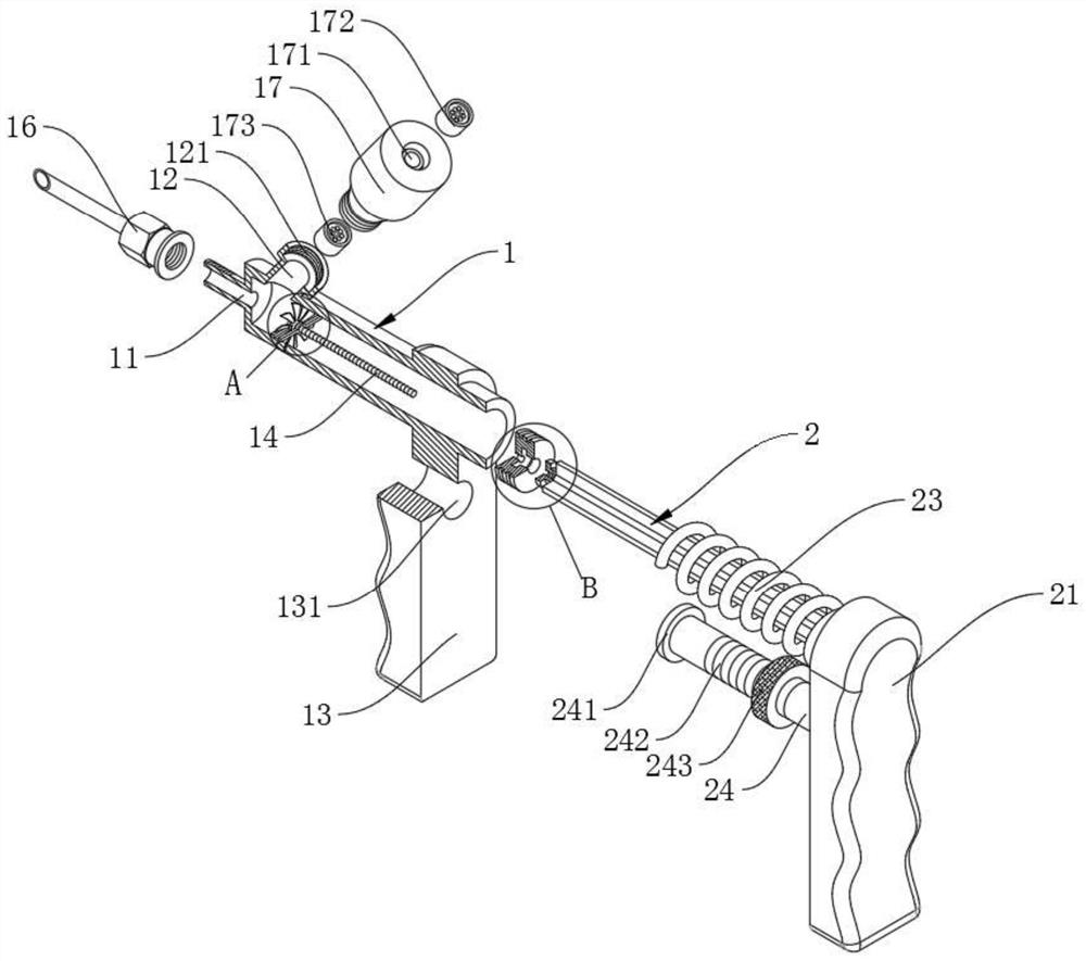 Veterinary injector with stirring function