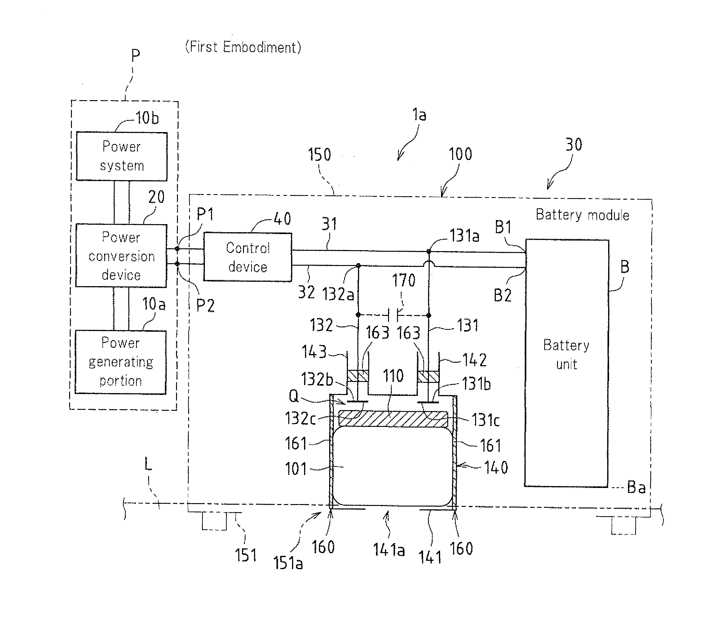 Forced discharge mechanism and safety switch device for storage battery