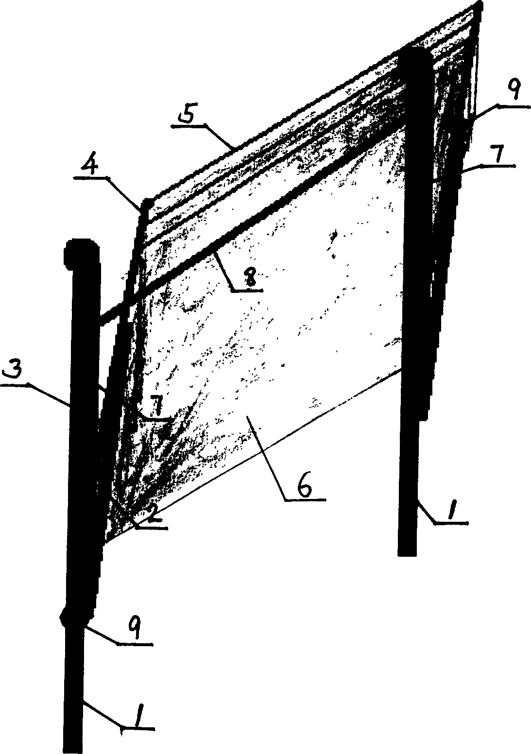 Method for fabricating housed typed stretching car shed and the housed typed stretching car shed