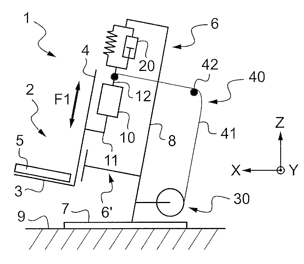 Anti-crash seat for a vehicle