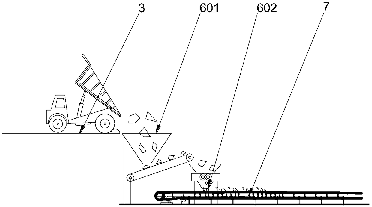 Arrangement method of semi-continuous process middle bridge in open pit coal mine