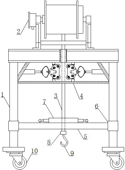 Small-sized power equipment lifting device capable of preventing shaking