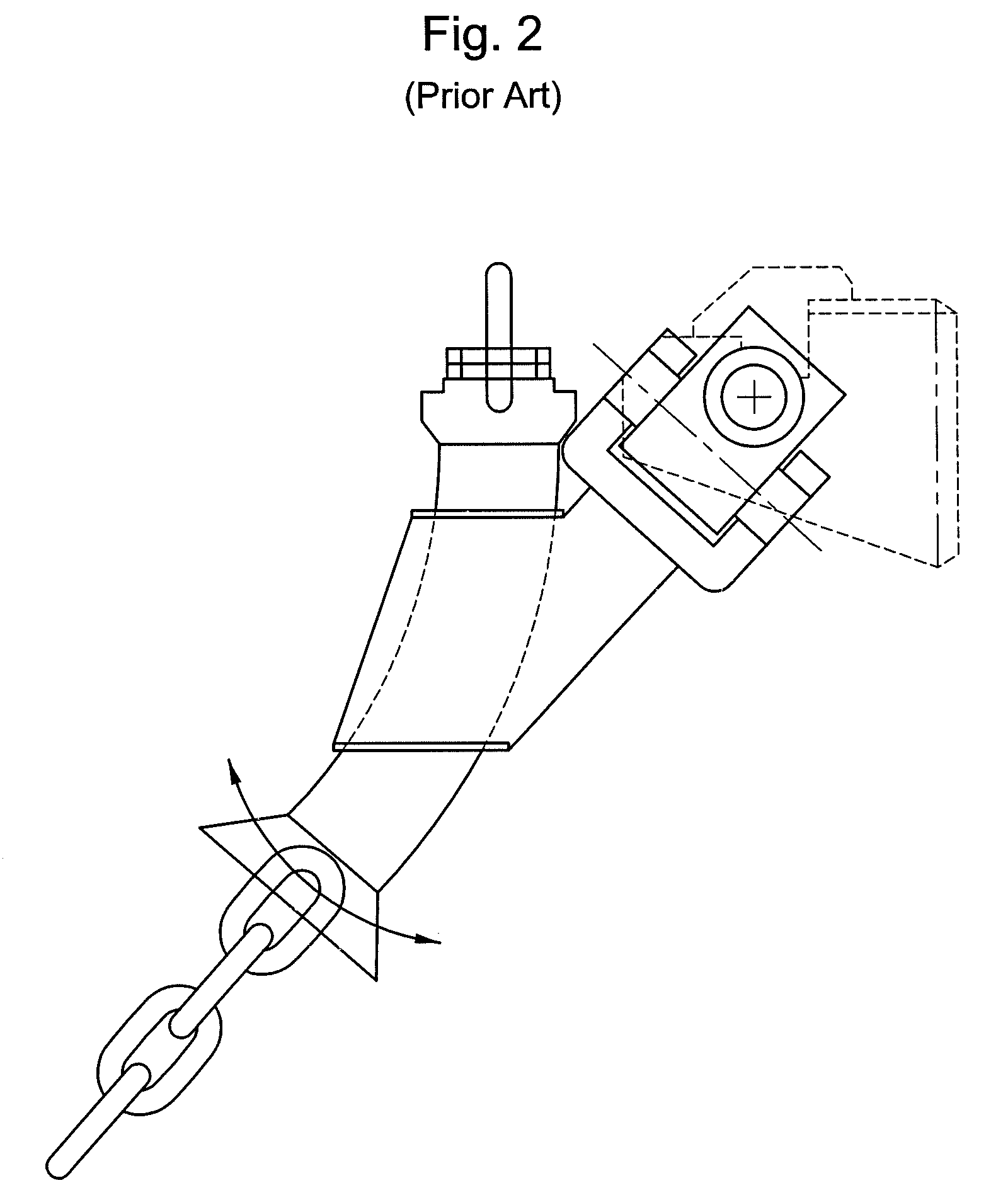 Dual axis chain support with chain pull through