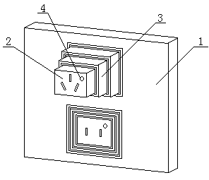 Extensive power socket panel