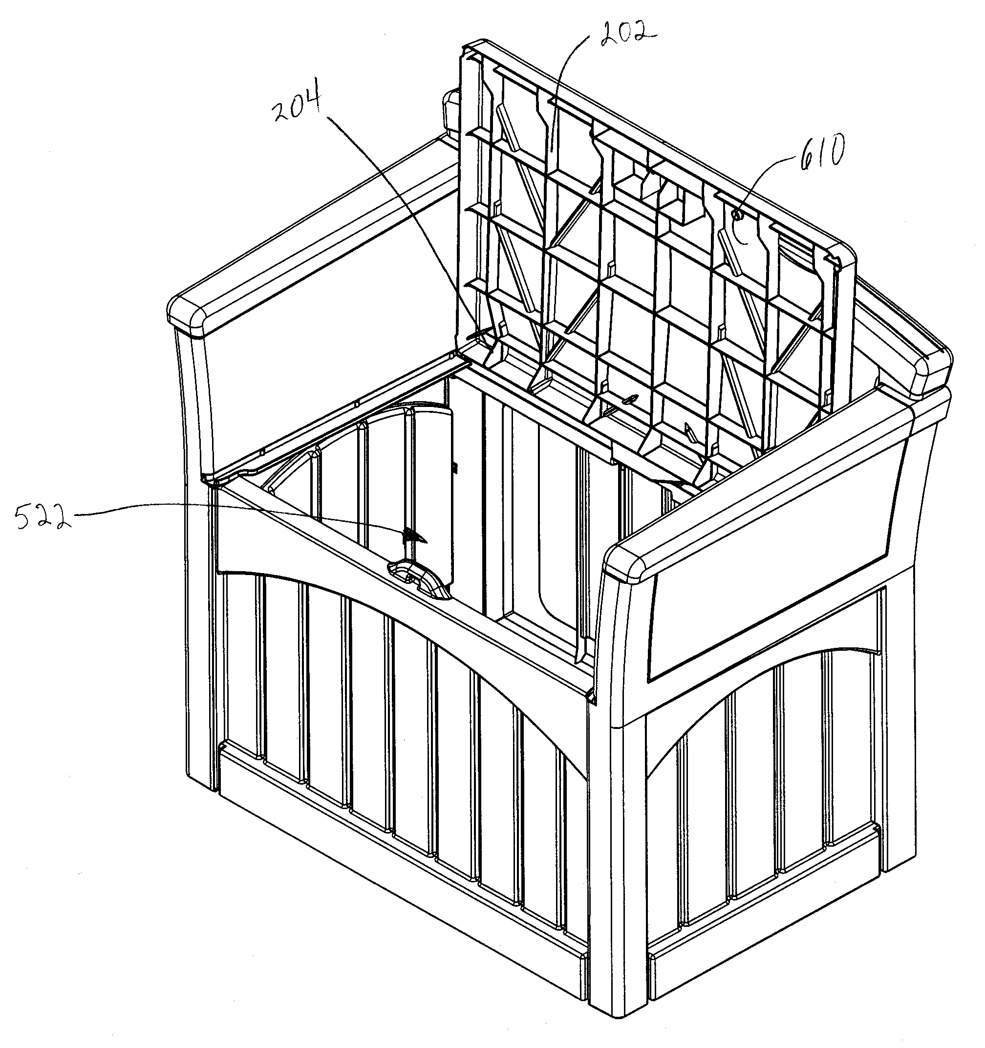 Snap-together patio bench