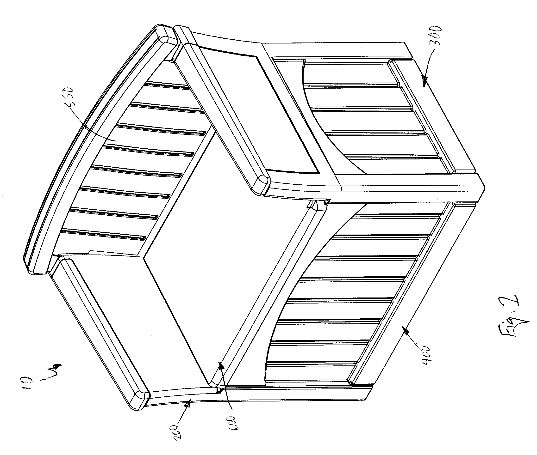 Snap-together patio bench